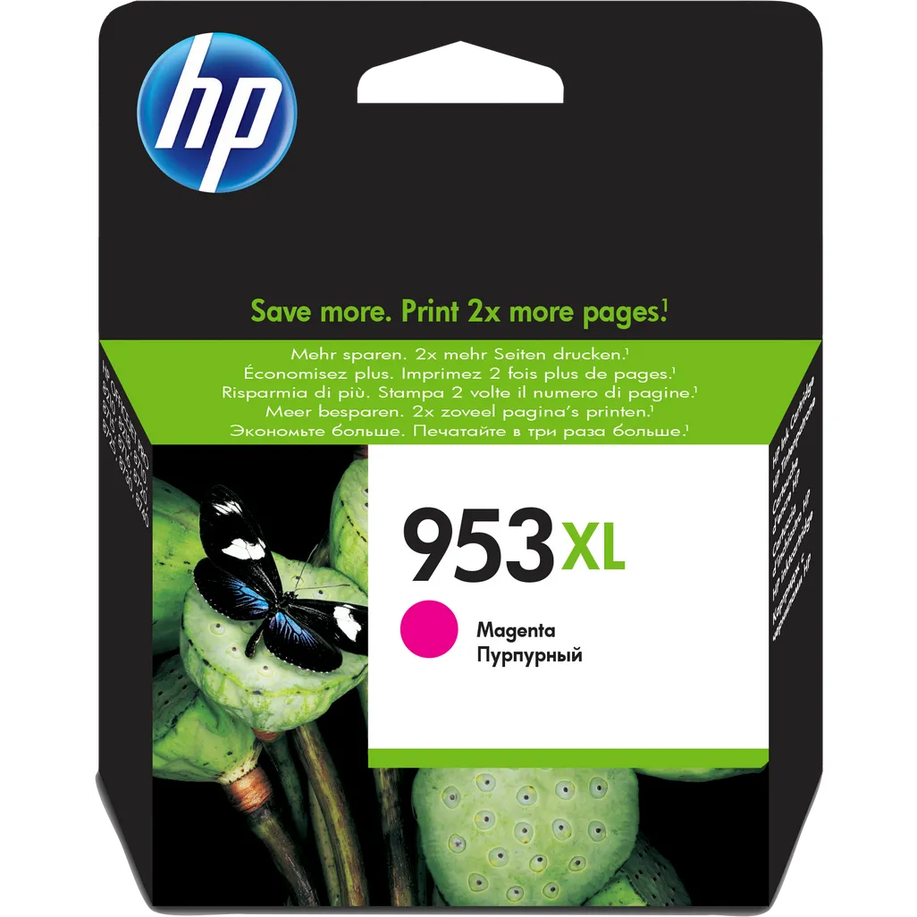 HP 953XL High Yield Magenta Original Ink Cartridge - SKU: F6U17AE