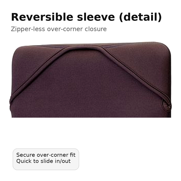 HP Protective Reversible 15.6" Laptop Sleeve - Dark Grey/Mauve SKU: 2F1W8AA