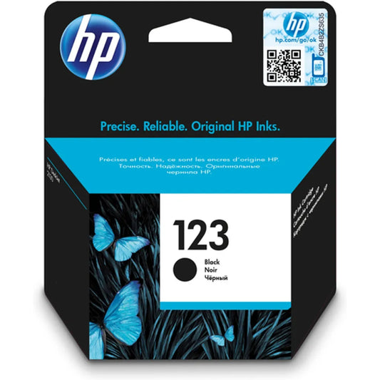HP 123 Black Original Ink Cartridge SKU F6V17AE
